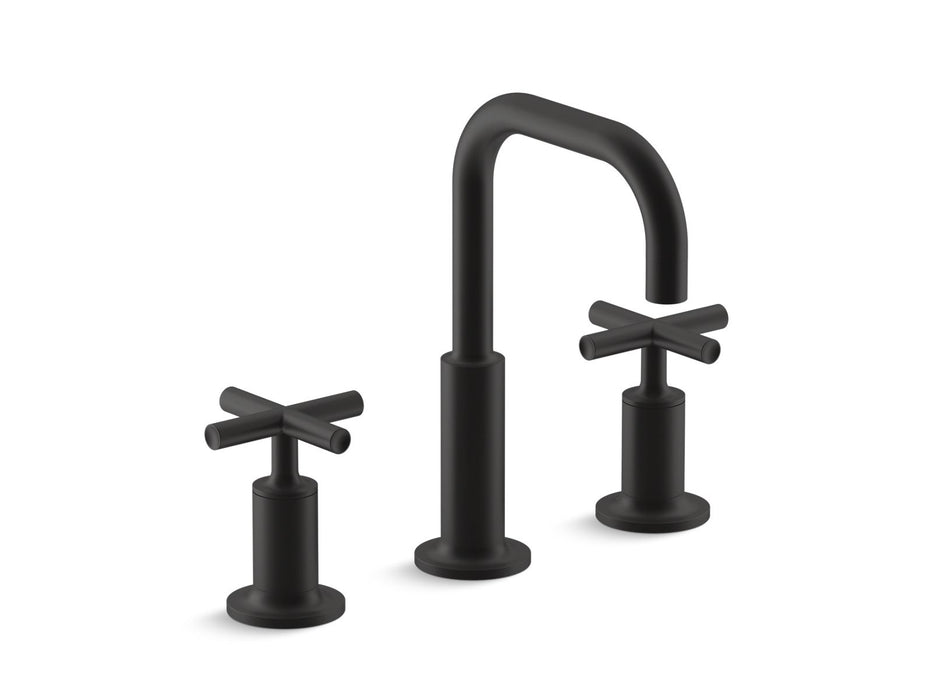 KOHLER K-14406-3 Purist Widespread bathroom sink faucet with Cross handles, 1.2 gpm