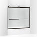KOHLER K-706006-D3 Levity Sliding bath door, 59-3/4" H x 56-5/8 - 59-5/8" W, with 1/4" thick Frosted glass
