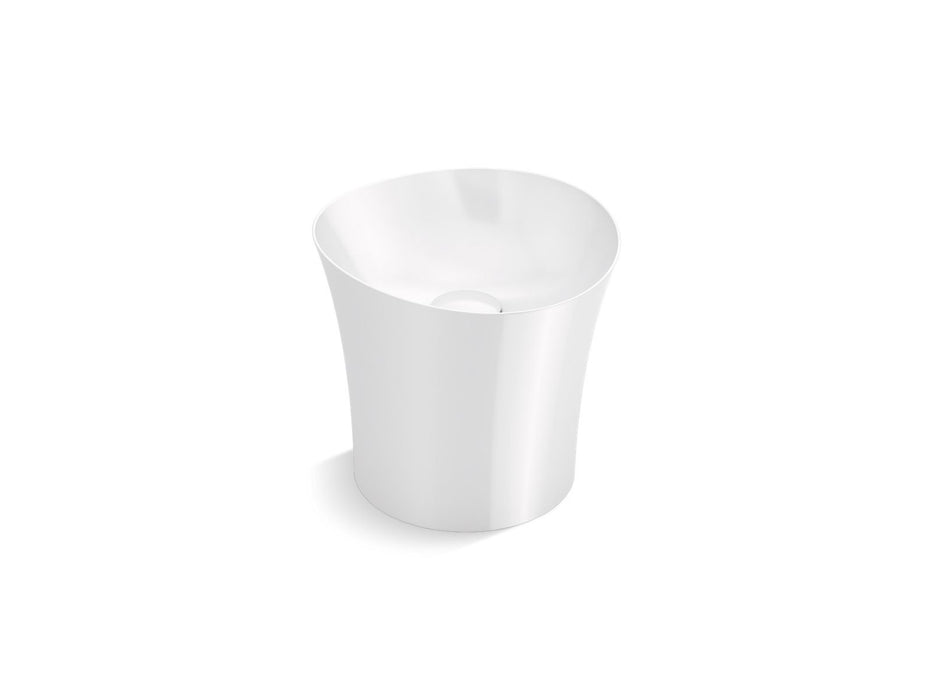 KOHLER K-20703-N Veil 16" round vessel bathroom sink or pedestal sink basin, no overflow