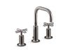 KOHLER K-14406-3 Purist Widespread bathroom sink faucet with Cross handles, 1.2 gpm