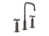 KOHLER K-14408-3 Purist Widespread bathroom sink faucet with Cross handles, 1.2 gpm
