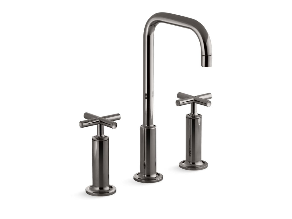 KOHLER K-14408-3 Purist Widespread bathroom sink faucet with Cross handles, 1.2 gpm
