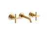 KOHLER K-T14413-3 Purist Wall-mount bathroom sink faucet trim with Cross handles, 1.2 gpm