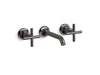 KOHLER K-T14413-3 Purist Wall-mount bathroom sink faucet trim with Cross handles, 1.2 gpm