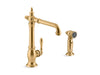 KOHLER K-99265 Artifacts Single-handle kitchen sink faucet with side sprayer