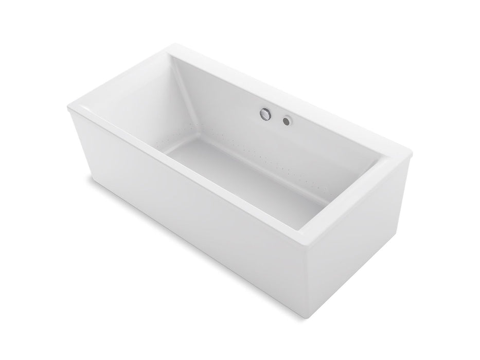KOHLER K-24018-GHW Stargaze 60" x 34" freestanding Heated BubbleMassage air bath with Bask heated surface and straight shroud