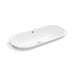 KOHLER K-20213-W Iron Plains 33" oval drop-in/undermount/vessel bathroom sink with White painted underside