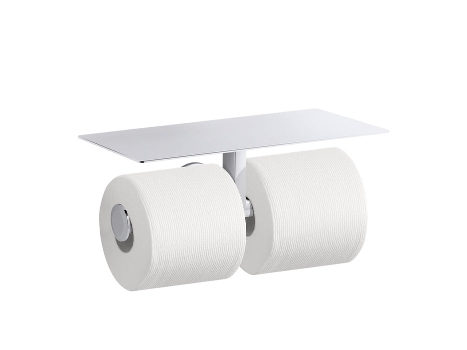 KOHLER K-78384 Components Covered double toilet paper holder
