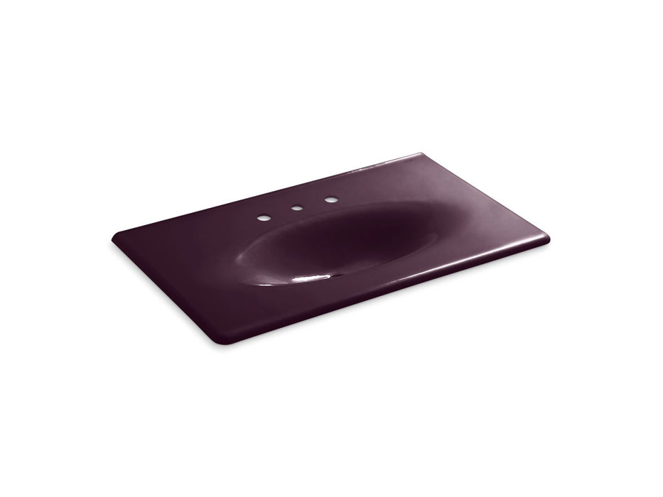 KOHLER Iron/Impressions 37" Enameled cast iron vanity top with integrated oval sink