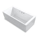 KOHLER K-1958-GHW Stargaze 72" x 36-1/4" freestanding Heated BubbleMassage air bath with Bask heated surface and straight shroud