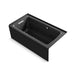 KOHLER K-1122-XGHLA Archer 60" x 32" alcove Heated BubbleMassage air bath and whirlpool, left drain