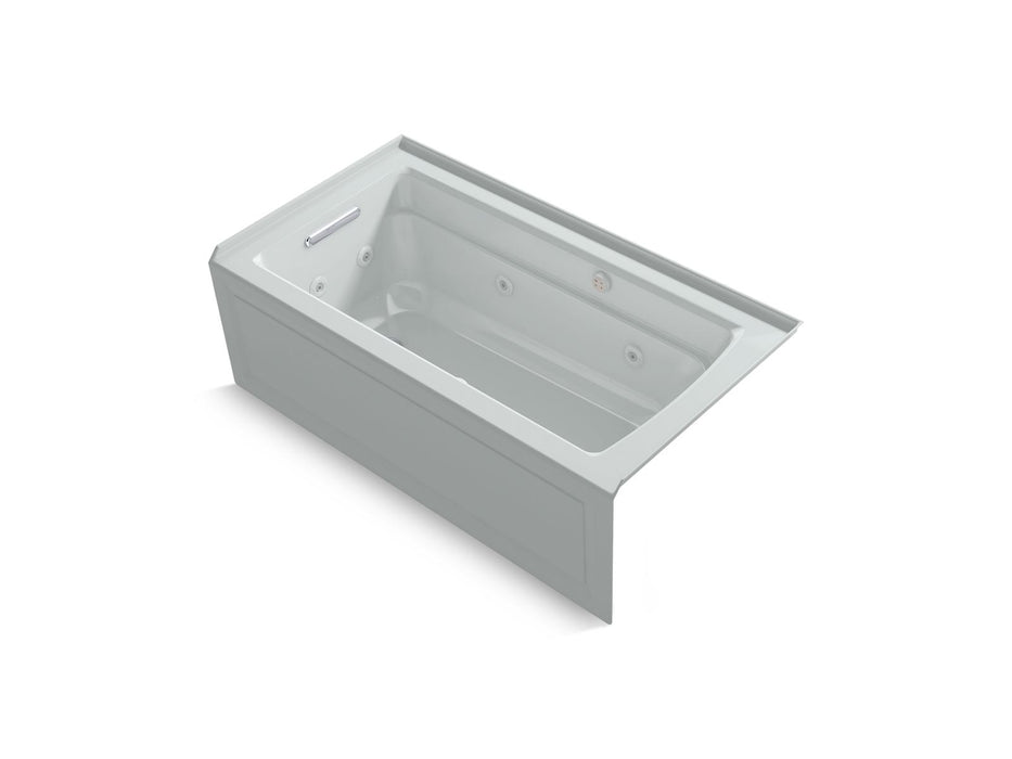 KOHLER K-1122-XGHLA Archer 60" x 32" alcove Heated BubbleMassage air bath and whirlpool, left drain