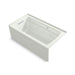KOHLER K-1122-XGHLA Archer 60" x 32" alcove Heated BubbleMassage air bath and whirlpool, left drain
