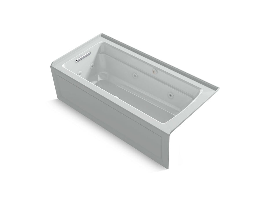 KOHLER K-1949-XGHLA Archer 66" x 32" alcove Heated BubbleMassage air bath and whirlpool, left drain