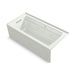 KOHLER K-1949-XGHLA Archer 66" x 32" alcove Heated BubbleMassage air bath and whirlpool, left drain