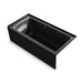 KOHLER K-1949-XGHRA Archer 66" x 32" alcove Heated BubbleMassage air bath and whirlpool, right drain