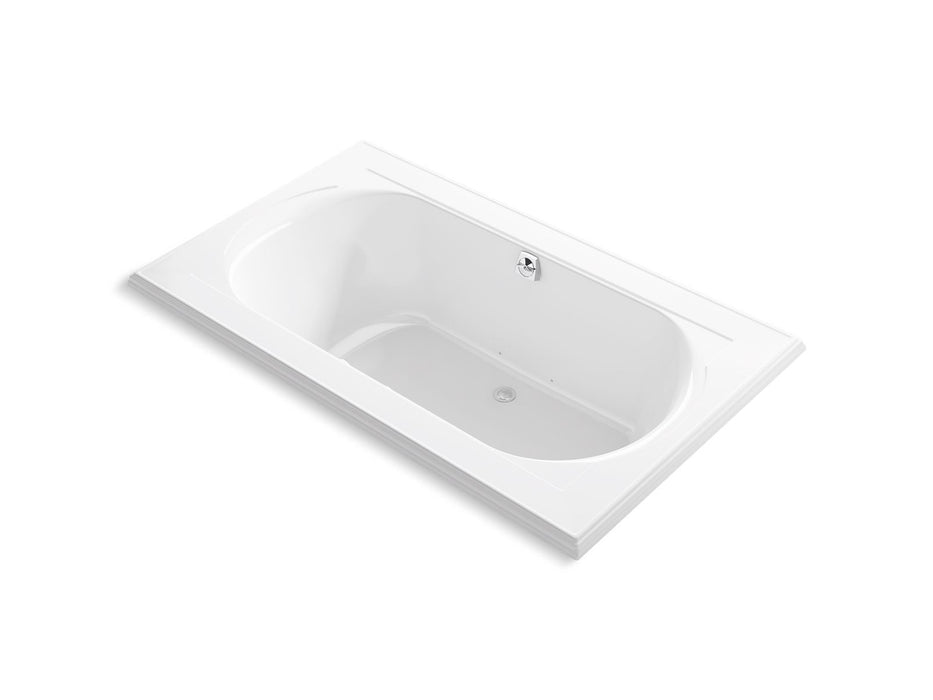 KOHLER K-1418-GHW Memoirs 72" x 42" drop-in Heated BubbleMassage air bath with Bask heated surface