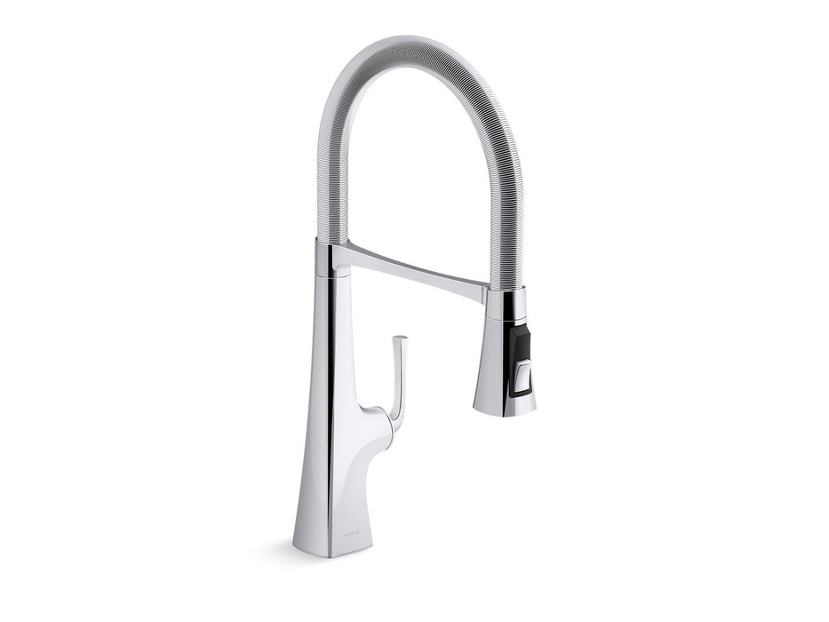 KOHLER K-22061 Graze Semi-professional kitchen sink faucet with three-function sprayhead