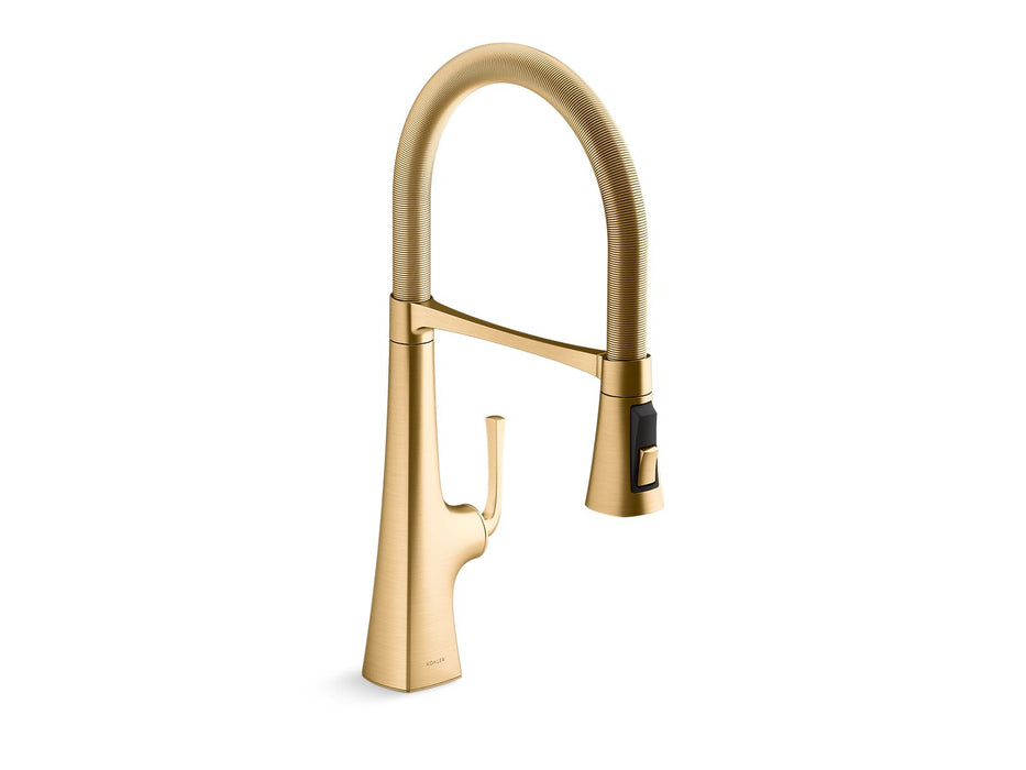 KOHLER K-22061 Graze Semi-professional kitchen sink faucet with three-function sprayhead