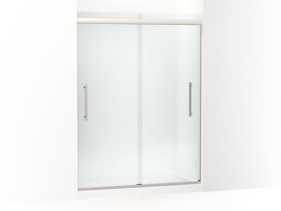 KOHLER K-707600-8D3 Pleat Frameless sliding shower door, 79-1/16" H x 54-5/8 - 59-5/8" W, with 5/16" thick Frosted glass