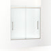 KOHLER K-707602-8D3 Pleat Frameless sliding bath door, 63-9/16" H x 54-5/8 - 59-5/8" W, with 5/16" thick Frosted glass