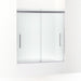 KOHLER K-707602-8D3 Pleat Frameless sliding bath door, 63-9/16" H x 54-5/8 - 59-5/8" W, with 5/16" thick Frosted glass