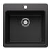 BLANCO Liven SILGRANIT 21" Single Bowl Dual Mount Kitchen Sink - Anthracite