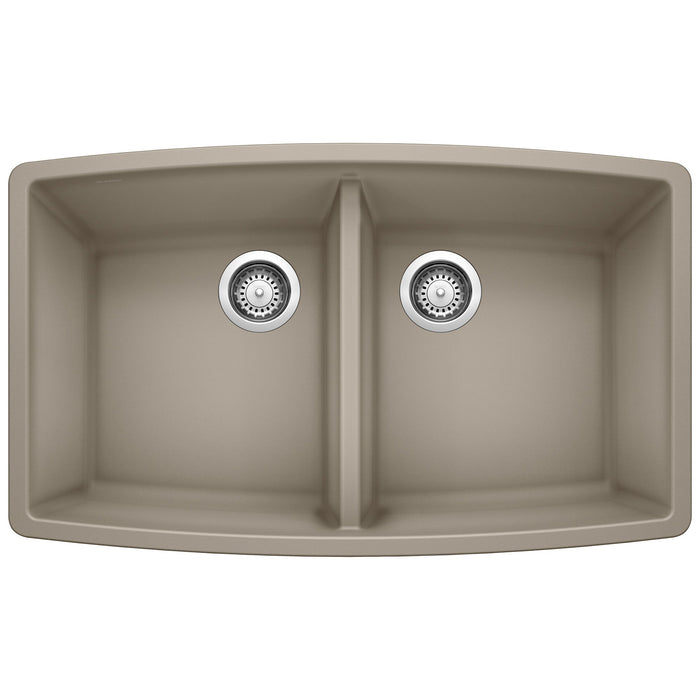 BLANCO 441290 Performa Equal Double Bowl Kitchen Sink - Truffle